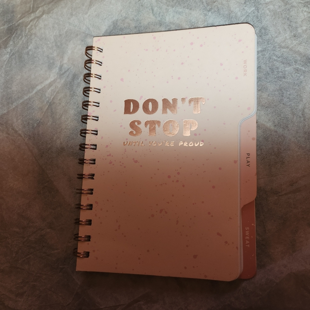 Pink and Gold Spiral Notebook
